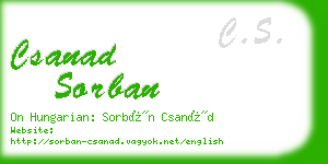 csanad sorban business card